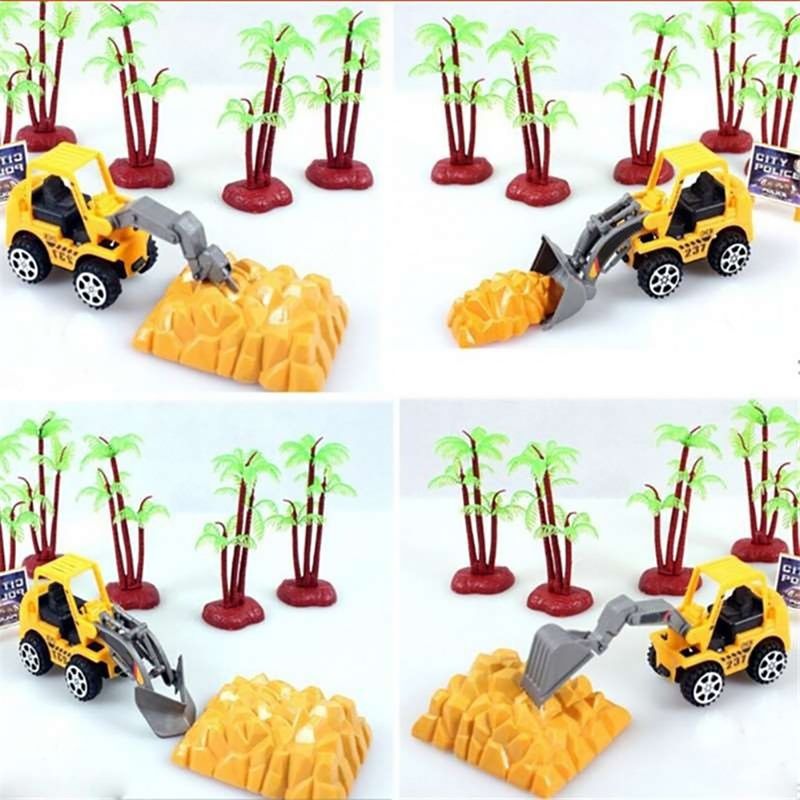 Çocuklar Kamyon Mini Mühendislik Araç Araba Modeli Ekskavatör Çocuk Eğitici Oyuncak Hediye_voghion.com