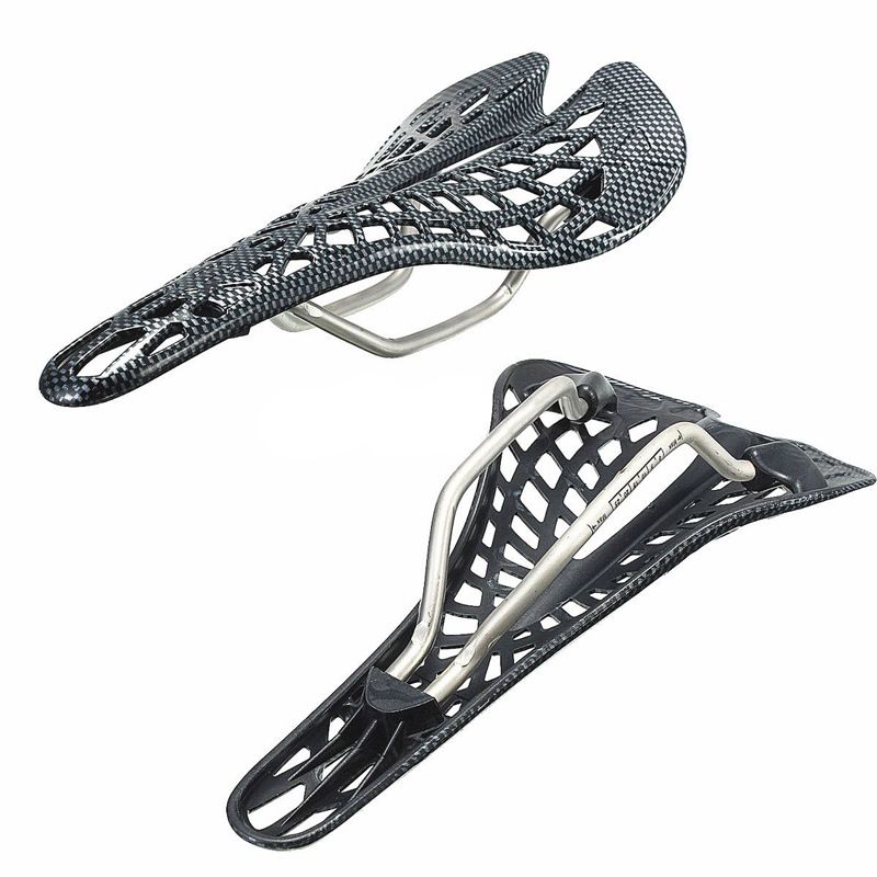 Bicycle Carbon Fiber Single Bike Comfortable Breathable Spider Cushion Riding Saddle_voghion.com