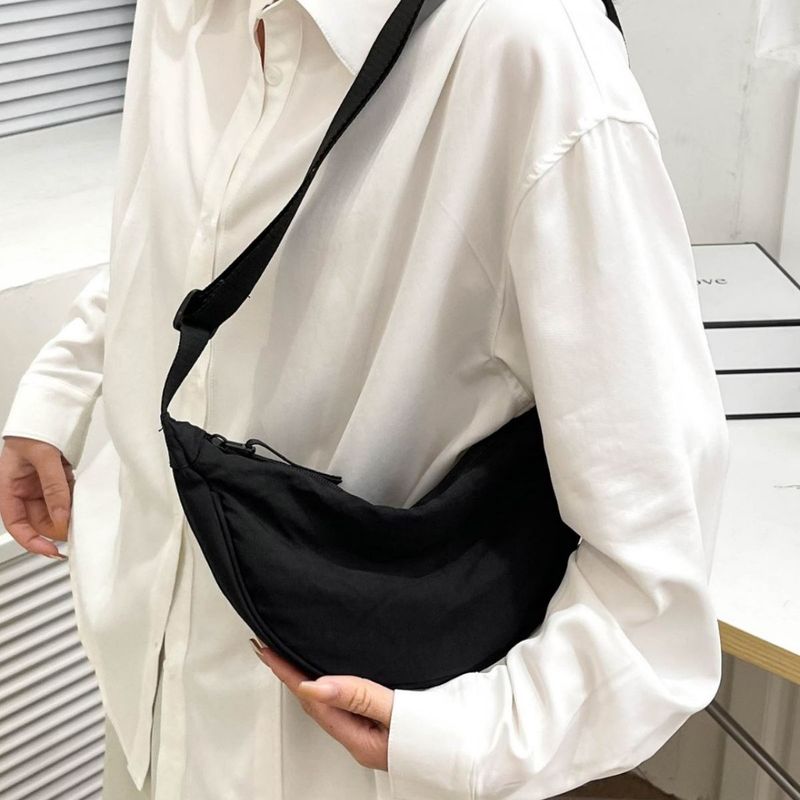 Borsa a tracolla in nylon con motivo a gnocchi, stile U Home Fitting Room, per studenti, stile da donna_voghion.com