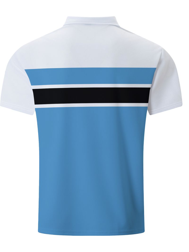 Nuova polo casual da uomo con colletto con bottoni stampati in 3D e parte superiore versatile_voghion.com