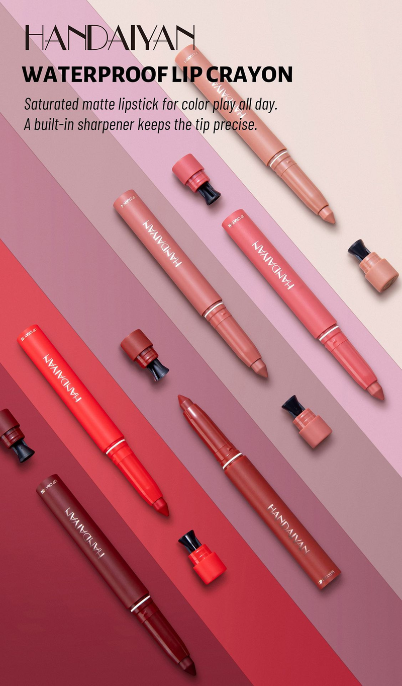 2023 Neie Populäre Handaiyan Lippenstift Waasserdicht Non-Haft Cup Matte Lipliner Linn Hook Lippenmarker Make-up_voghion.com