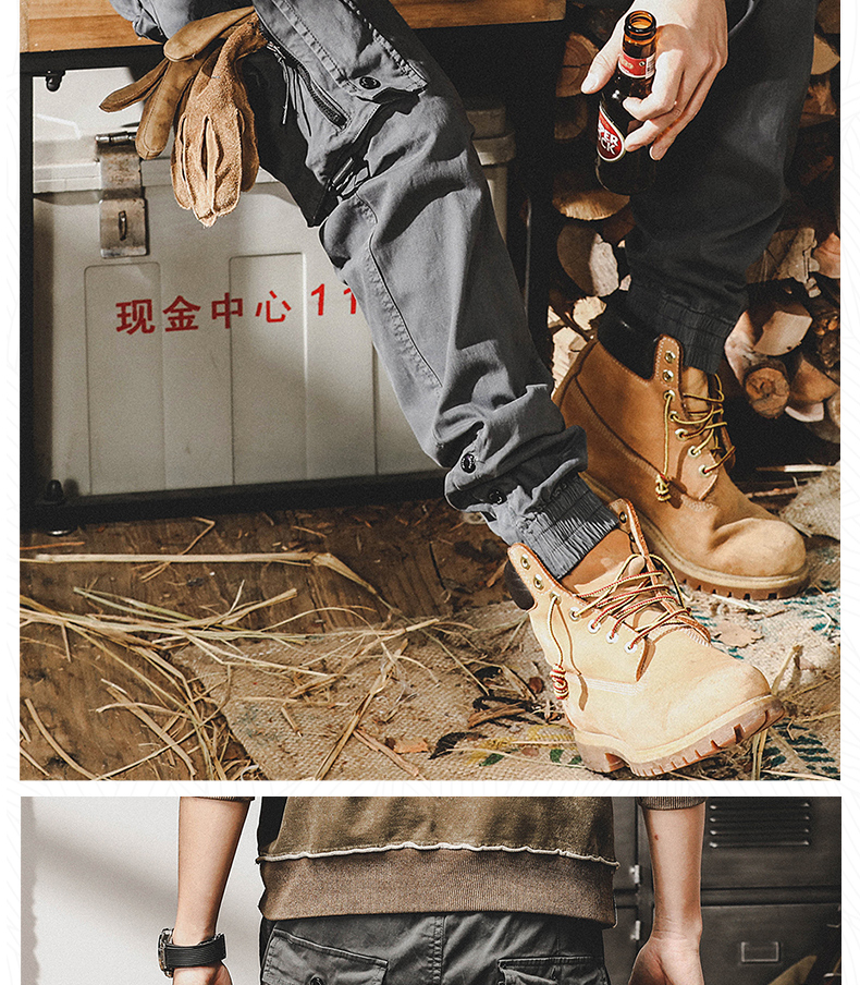 2023 Nieuwe Cargo Broek Mannen Winter Man Y2k Harem Tactische Broek Voor Mannen Outdoor Fleece Multi-Zakken Katoen Casual broek_voghion.com