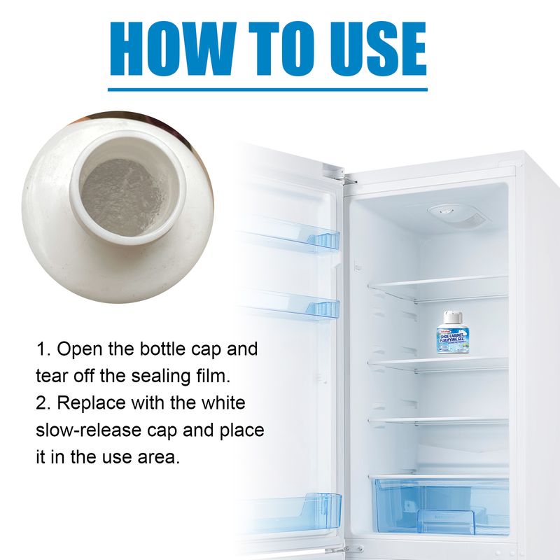 Jue Fish Refrigerator Deodorizer Purifying Gel, Indoor Refrigerator Deodorization Purification Fresh-Keeping Anti-Channeling Clean Odor_voghion.com