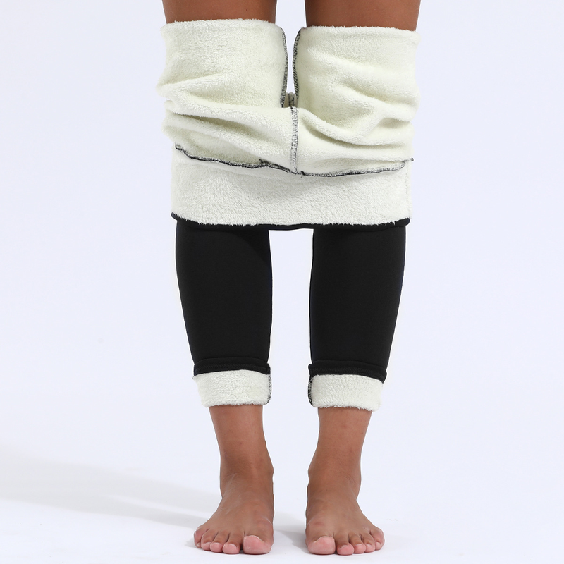 Women's Clothing Popular Spot Large Size Plus Tight Warm Pants Autumn And Winter Lamb Veet Thickened Stretch Leggings_voghion.com