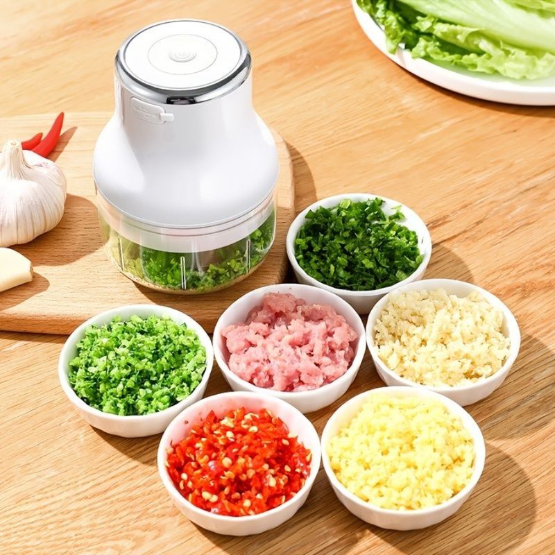 Wireless Mincer; Ga Chopper; Portable Food Kitchen Household Masher; Electric 1pc Garlic Garlic Mini Vegetable Processor; Small_voghion.com