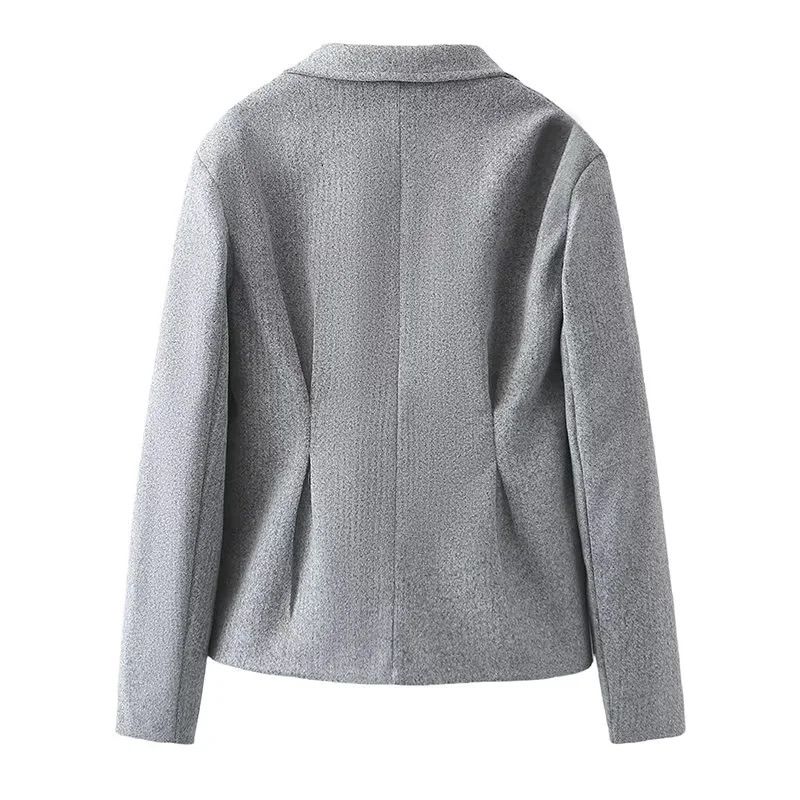 Roupas femininas cintura abraçando pequeno terno uma linha saia longa terno de duas peças_voghion.com