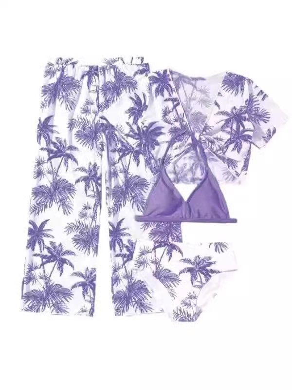 Nuovo costume da bagno bikini a tre pezzi per bambina grande_voghion.com