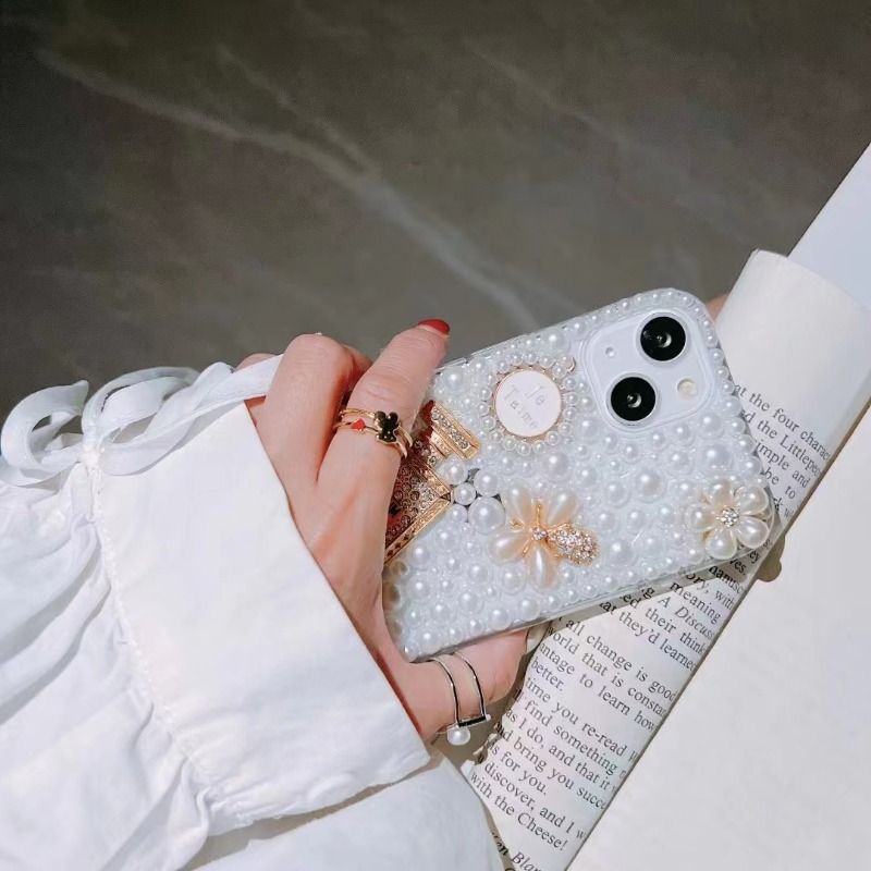 Diamond for Samsung S24, S21, S20, FE, S22, 23Ultra, Note20, Fashion, Bling, Rhinestone, Pearl, Perfume Bottle, Case_voghion.com