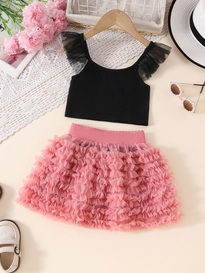 Abbigliamento per bambini Gonna per bambini Vestito estivo Nuova gonna tutù per bambina Principessa Gonna in garza soffice Gonna in rete per principessa Set_voghion.com
