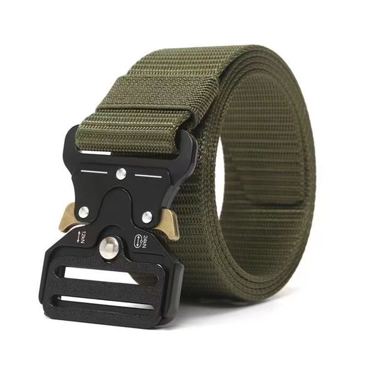 Cobra Pattern Nylon Buckle Personalized Woven Belt For Men Outdoor Special Forces_voghion.com