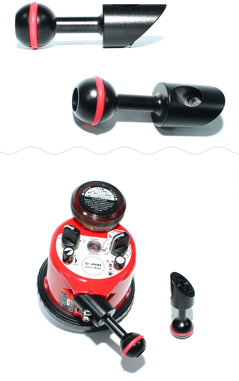 Nitescuba Diving Flashlight Adapter 1 Inch Ball Mount Adaptor For Inon Strobe Z330 D200 S2000 Underwater Photography_voghion.com