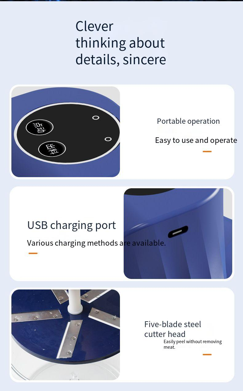 Pelador de uvas eléctrico automático para pelar frutas y verduras._voghion.com