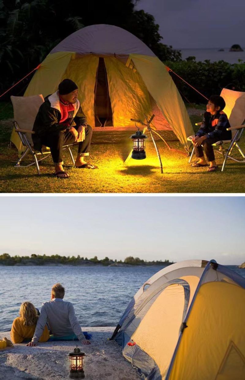 Outdoor Vintage Camping Lantern Lighting Horse Atmosphere Lamp Stepless Dimming Long Battery Life Style_voghion.com