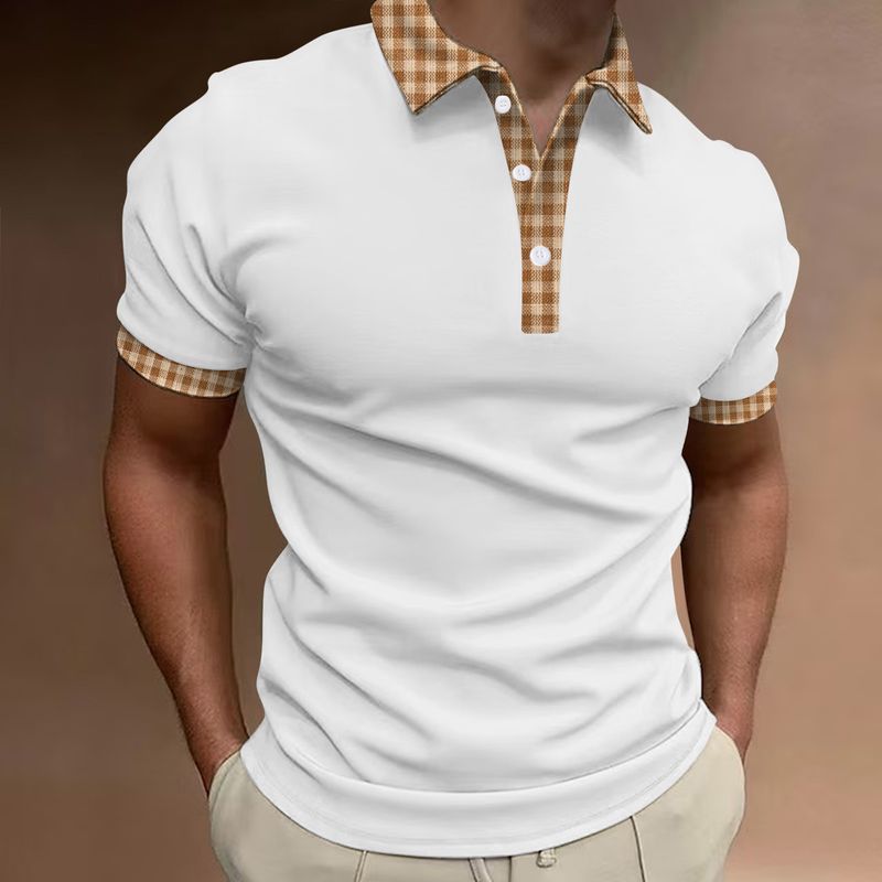 Camisa polo masculina de manga curta respirável e com botões, para primavera e verão, 25ª temporada, personalizável_voghion.com