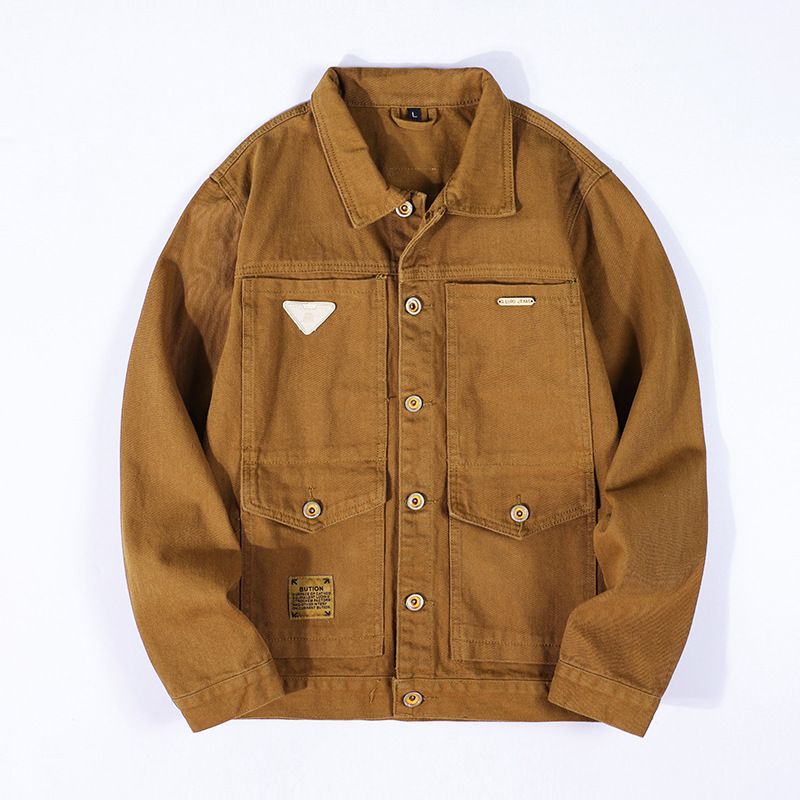 Chaqueta vaquera con solapa de primavera 2024 para hombre, 2 nuevas chaquetas de marca de moda holgadas de alta gama para hombre JK553_voghion.com