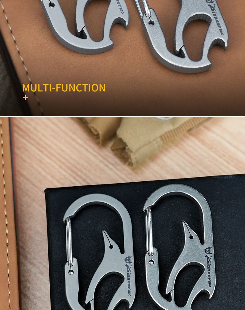 Titanium Alloy Car Outdoor Hiking Multifunctional Bottle Opener, Gift Creative Keychain, EDC_voghion.com