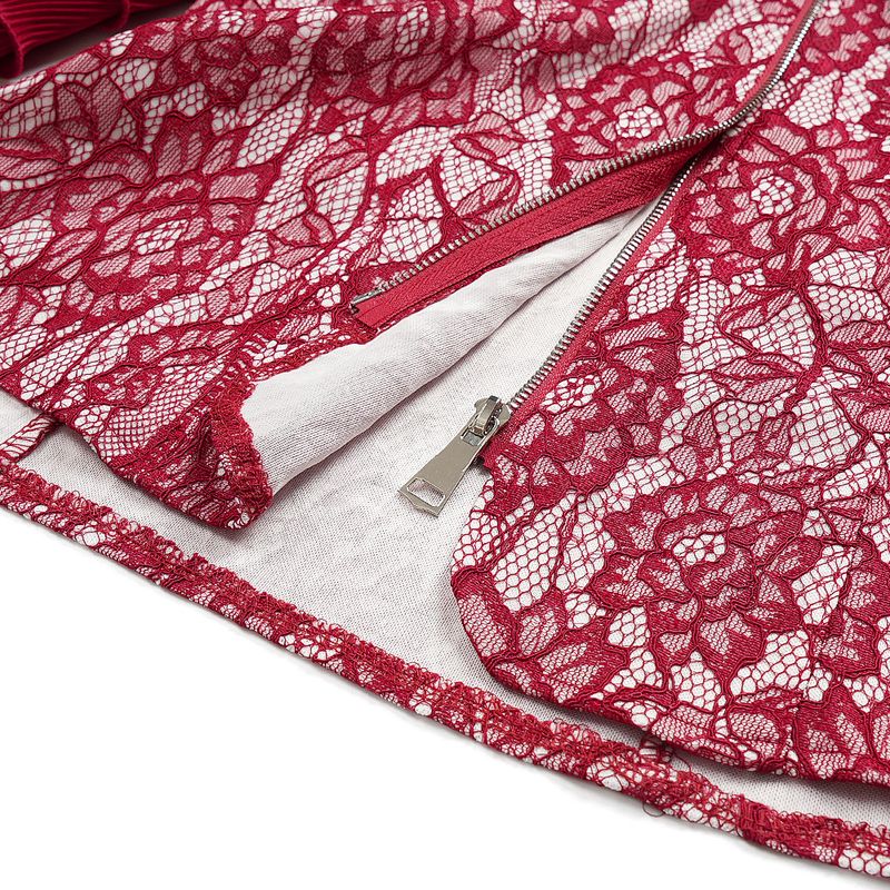 Robe longue élégante en dentelle à volants, ensemble 2 pièces, imprimé floral, robe de soirée avec taille péplum et manches courtes, robe d'invitée de mariage/tenue de bureau (rouge/bleu/nude)_voghion.com