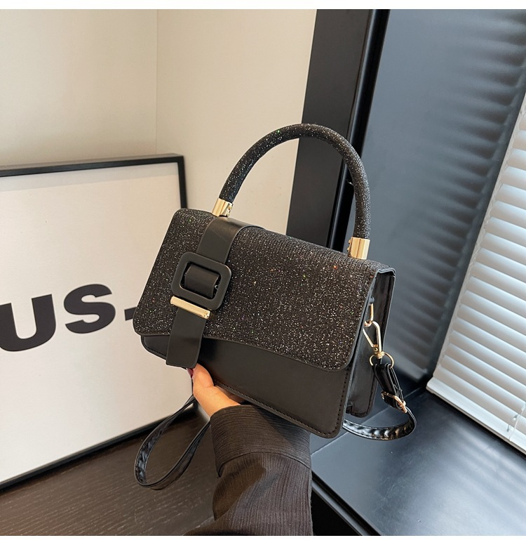 Neue Gürtelschnalle, trendige Handtasche mit einzigartigem Design, einfache und modische Umhängetasche für Damen_voghion.com