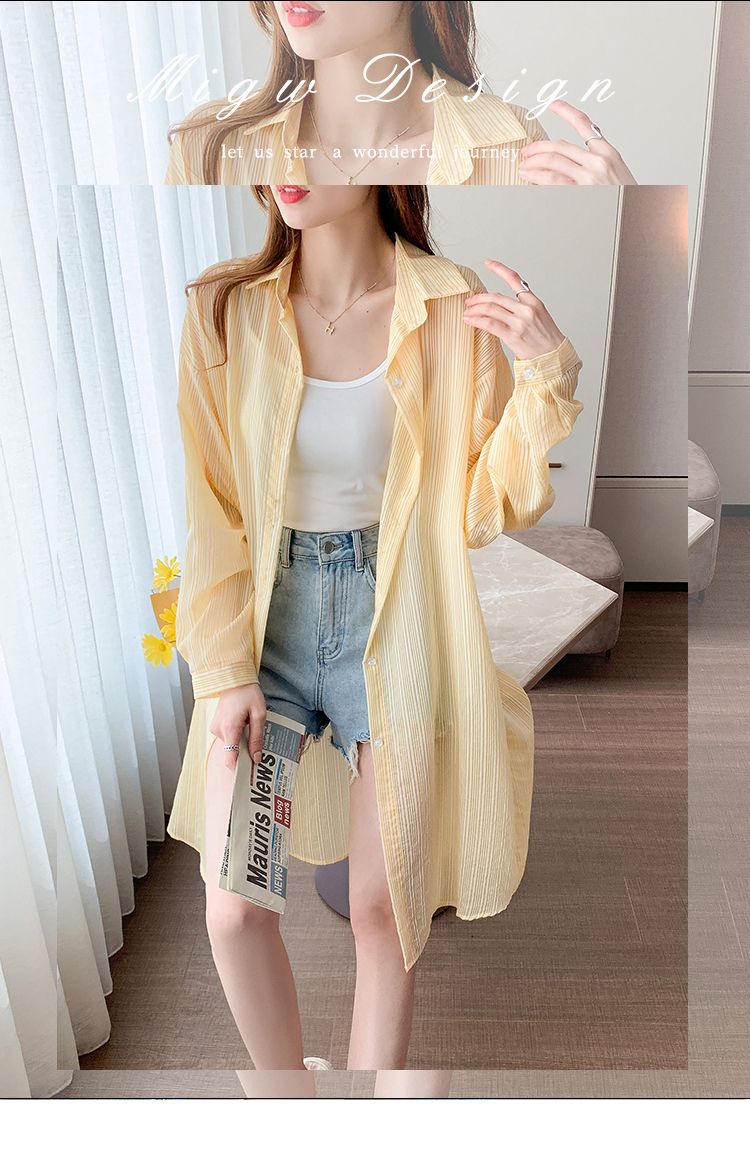 Atmungsaktiver Chiffon-Hosenträgerrock Oberbekleidung Überzug Sonnenschutzkleidung_voghion.com