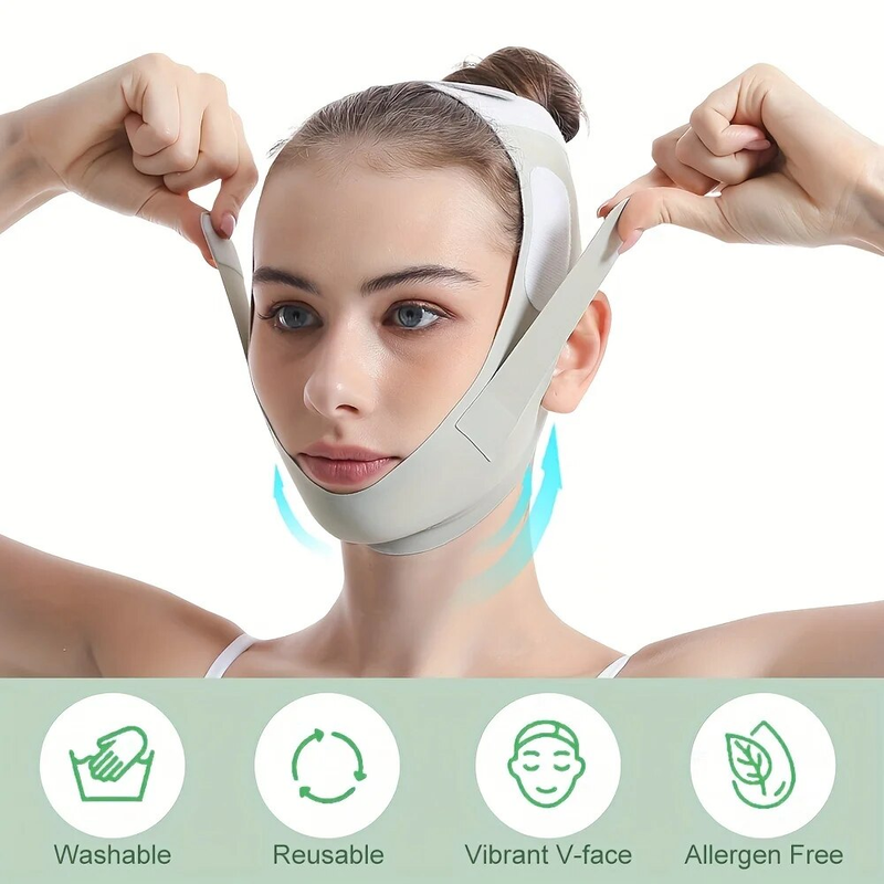 Reutilizabile bandaj facial subțiere V linie față Shaper femei bărbie obraz ridicare curea masaj facial curea față îngrijire a pielii instrumente de frumusețe_voghion.com