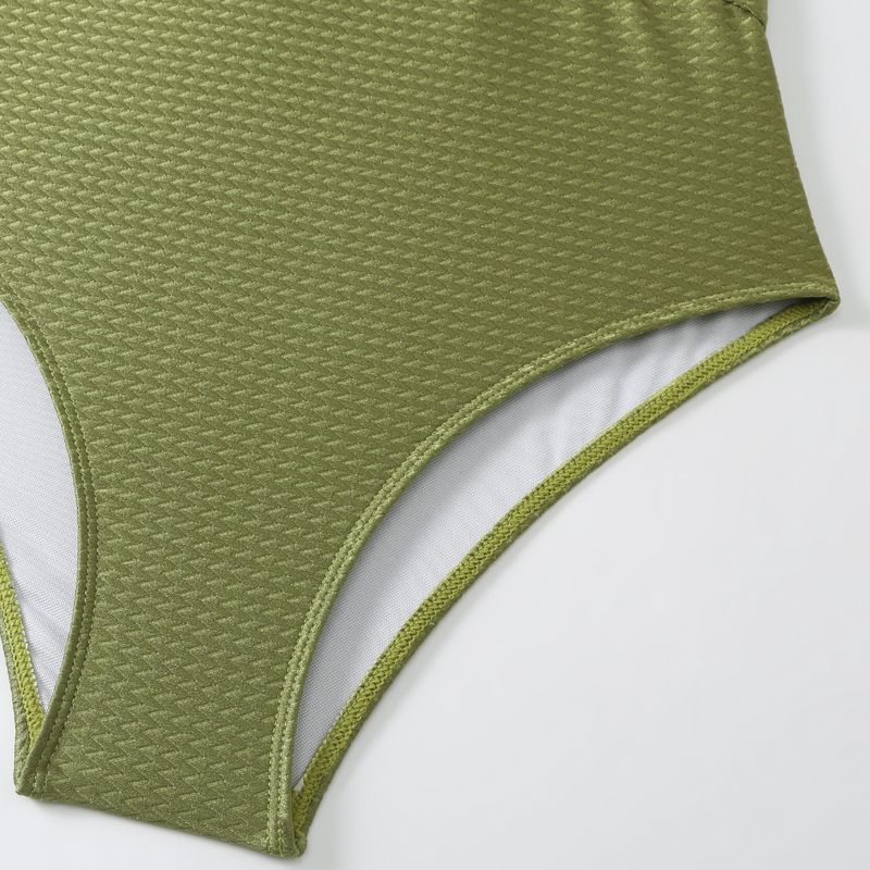 ny enfärgad baddräkt för kvinnor i ett stycke fransk retro magtäckande slimmad baddräkt_voghion.com