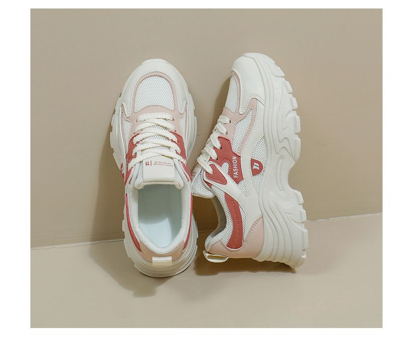 Ins Korean Version Thick Soled Dad 2025 Spring New Street Photo Student Running Sports Shoes Height Increasing Casual_voghion.com