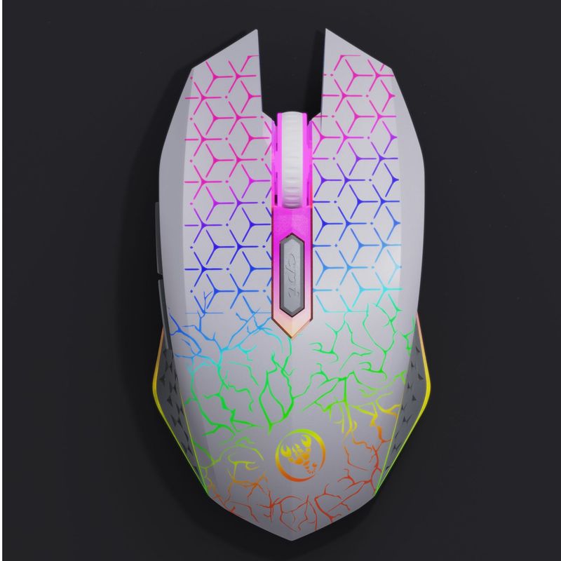 Neue kabellose Dual-Mode-Maus T34 mit 2,4 GHz + Bluetooth 5.2, farbiger LED-Anzeige, 6D-Display und integriertem 500-mA-Akku_voghion.com