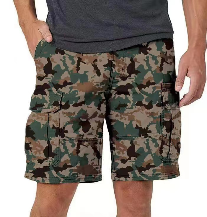 Sıcak satış yaz erkek kargo şortu 6 cepli boş düz iş şortu toptan polyester karışımı kargo şortu erkekler için781_voghion.com