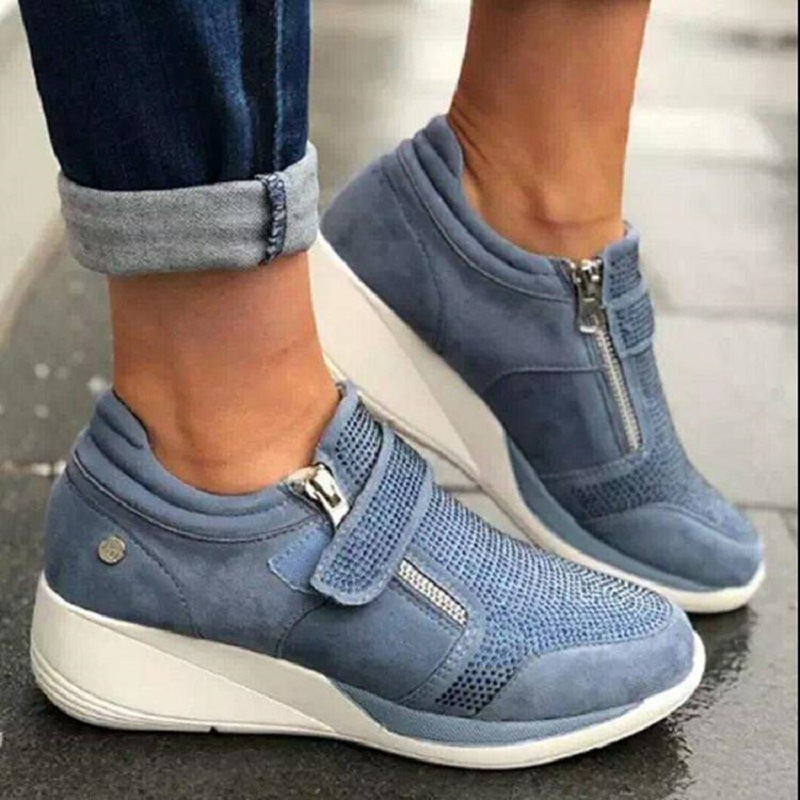 Summer Nei Moud Casual Déck Sohle Grouss Dameschong Klettverschluss_voghion.com