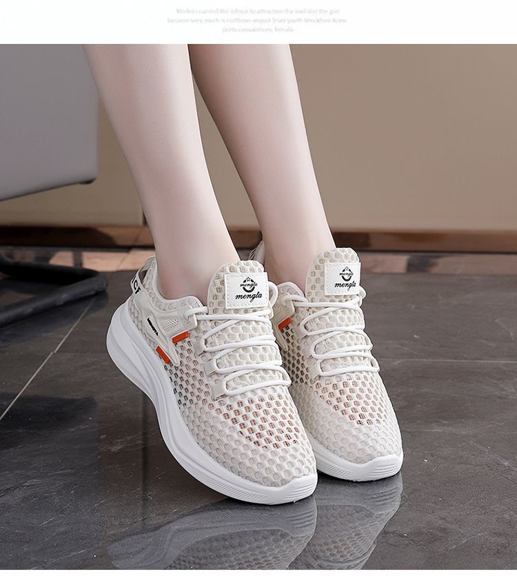 2025 Summer New Large Women's Versatile Trendy Sneakers Soft Sole Breathable Mesh Shoes FZ6612_voghion.com