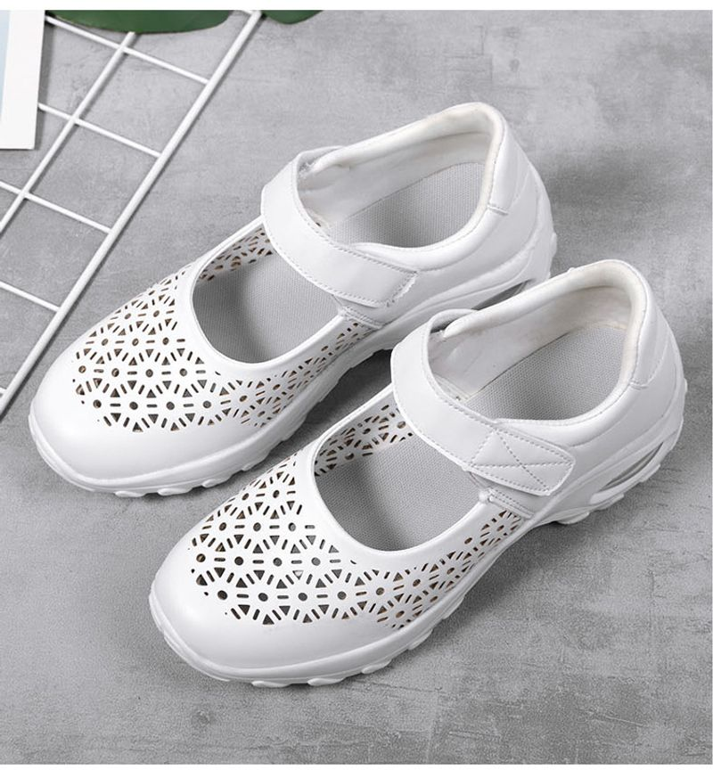 Dame Tennis Sportssko Stof Canvas Åndbare Sneakers_voghion.com