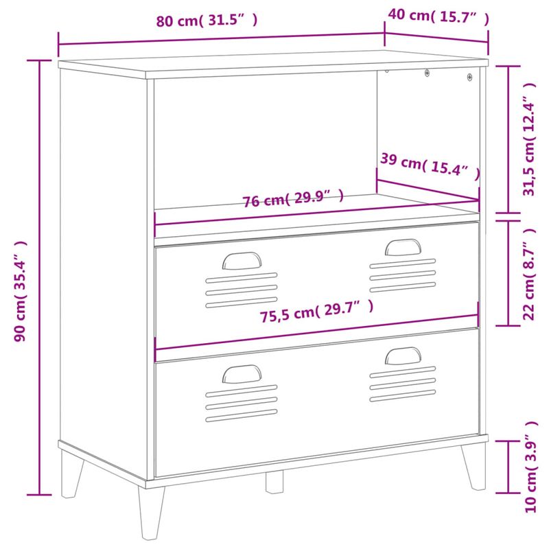 Bookcase VIKEN White 31.5"x15.7"x35.4" Engineered Wood_voghion.com
