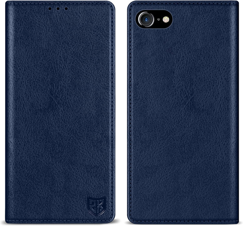 Funda tipo cartera para iPhone ZZXX SE 2022 (2020) 7 con protección RFID, ranura para tarjetas y tapa de cuero magnética resistente._voghion.com