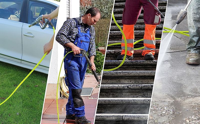 Högtryckstvätt Ultraflexibel Biltvätt Rengöringssladd Förlängningsslang M22-stift 14/15 Vattenpistolrör_voghion.com