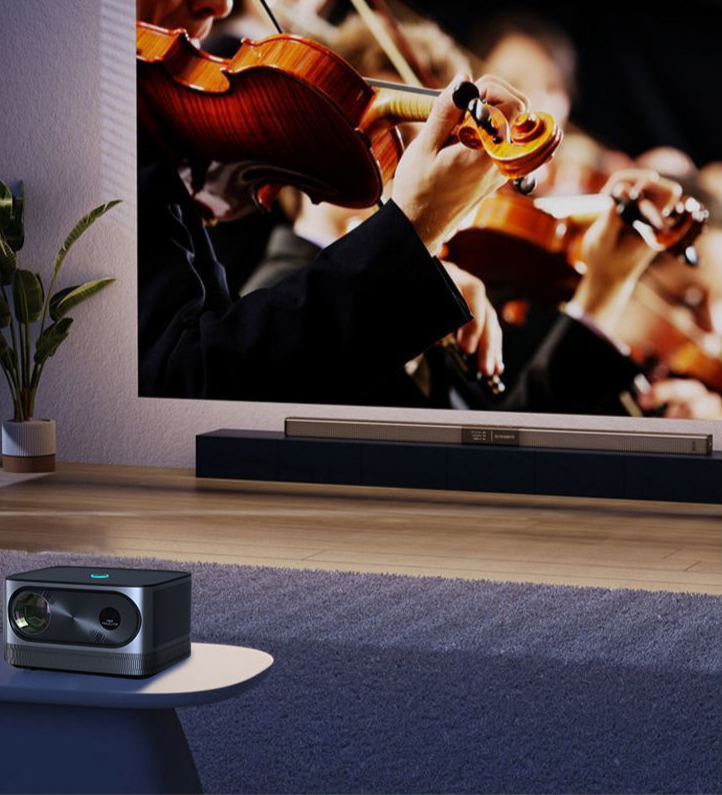 Xinke A6 Fully Automatic Focusing HD Business Office High-End Home Theater Projector_voghion.com