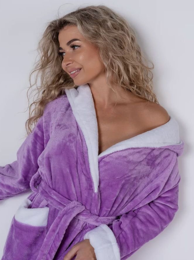 Autumn And Winter Women's Long Simple And Comfortable Bathrobes, Nightgowns, Thickened And Warm_voghion.com