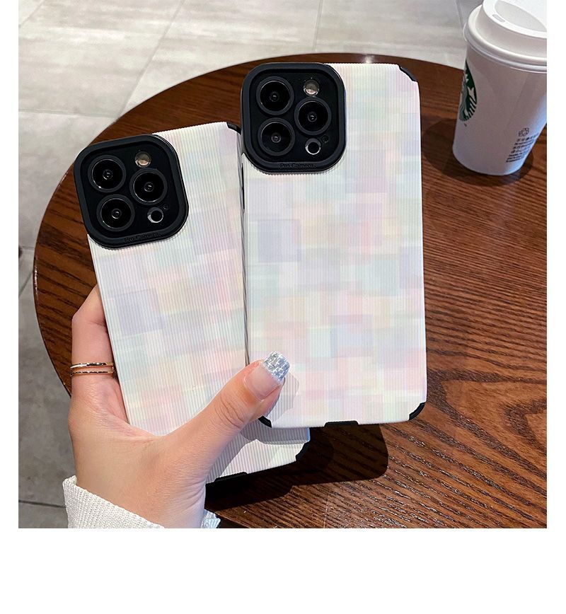 Custodia per telefono a quadri colorati 11/14/13 per donna, compatibile con iPhone 12, 6s/8 Plus, Nuovo Pro Max_voghion.com