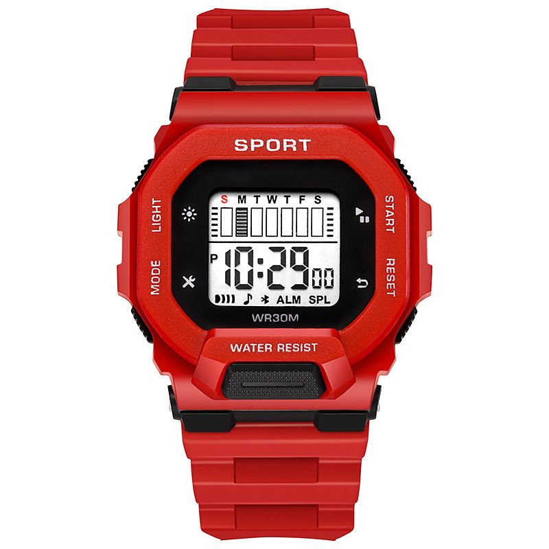 New Multifunctional Large Dial Fashion Simple Elegant Sports Waterproof Square Children's Electronic Watch_voghion.com