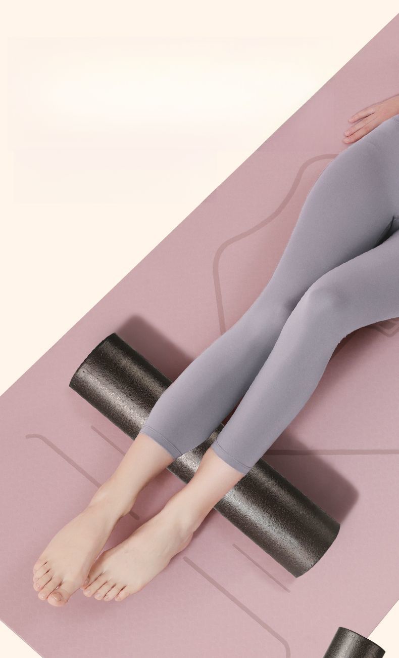Rullo per esercizi solidi per principianti, rilassamento muscolare in schiuma, dimagrimento delle gambe EPP, fitness, yoga_voghion.com