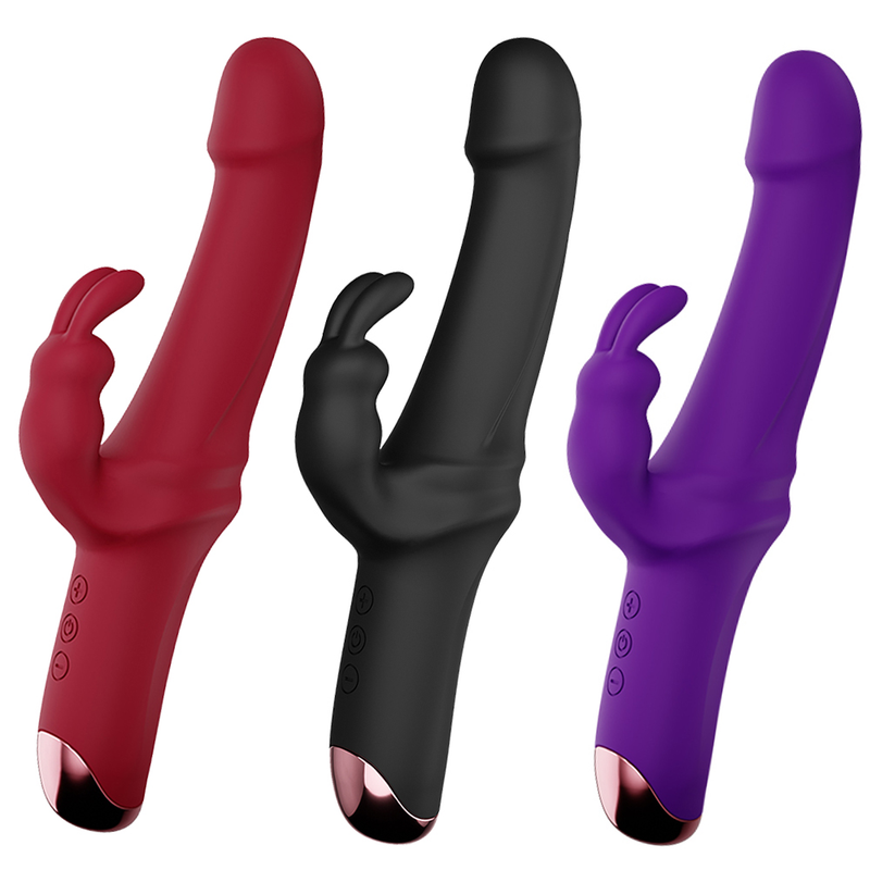 Dildo FLXUR Vibratore di coniglio più forte per donne Clitoride Massaggio punto G Silicone Carica USB Giocattoli adulti del sesso_voghion.com