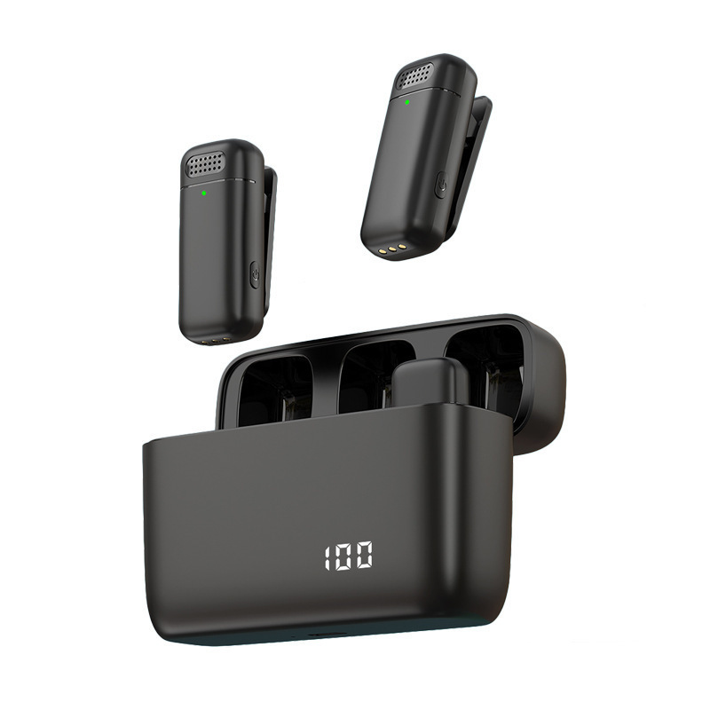K6 drahtlose Lavalier-Ladefäch digitalen Empfänger mobil Live-Opnam-Rauschreduzéierung Mini-Mikrofon_voghion.com