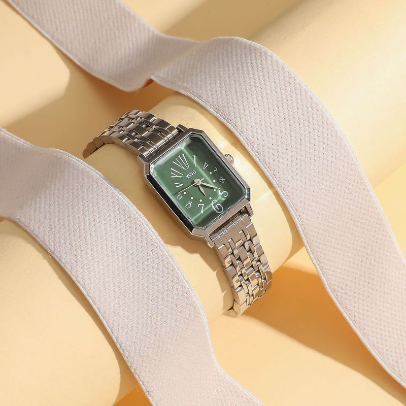 Quartz Watches Simple Light Luxury Niche Design Square Steel Band Digital Quartz Watch Women's Watch_voghion.com