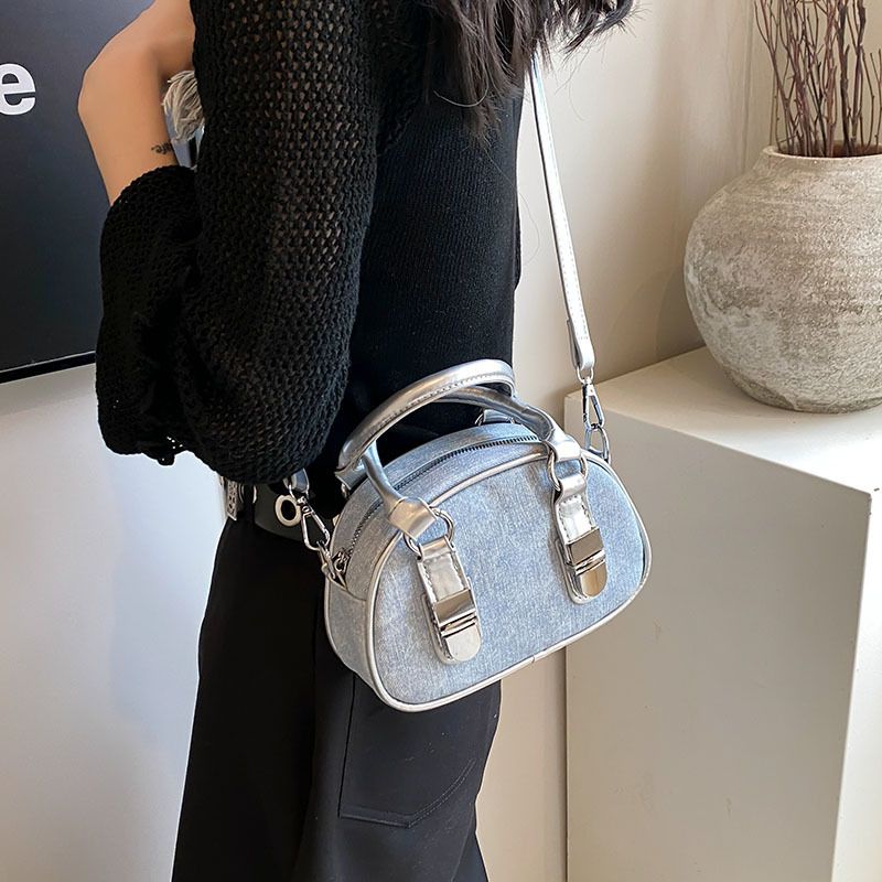 Bowlingtasche für Damen, Herbst/Winter 2025, neue Crossbody-Minitasche im Color-Block-Design_voghion.com