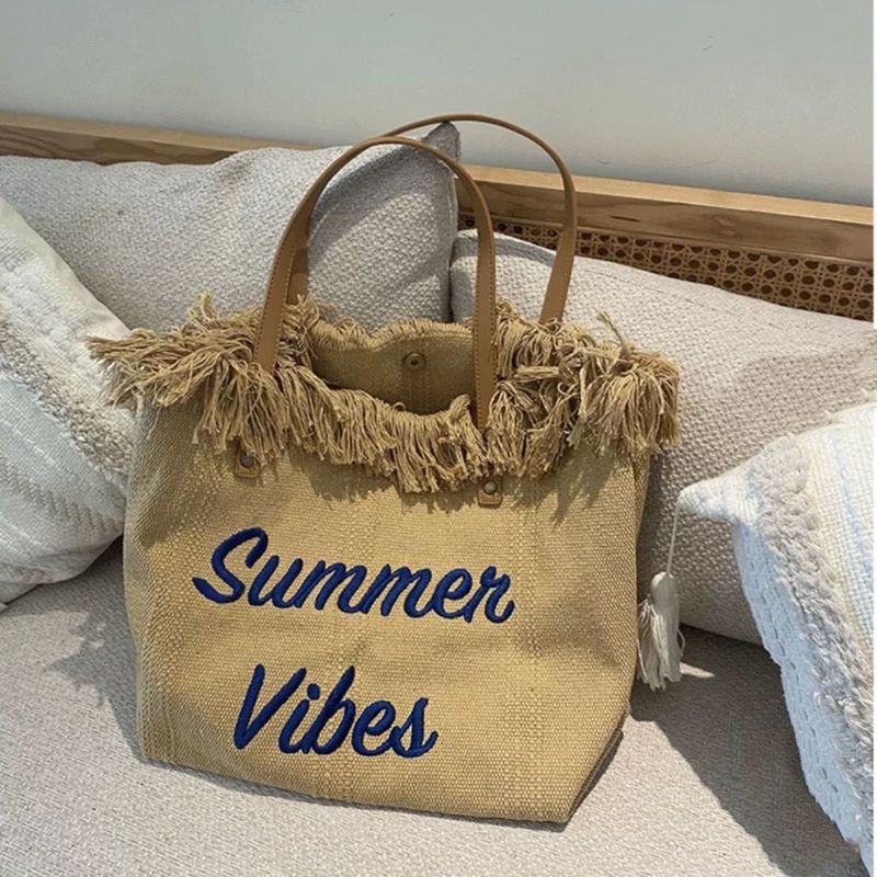Women Handbags Large Tote Shopping Underarm Shoulder Bag For Female Casual Canvas Beach Bags_voghion.com