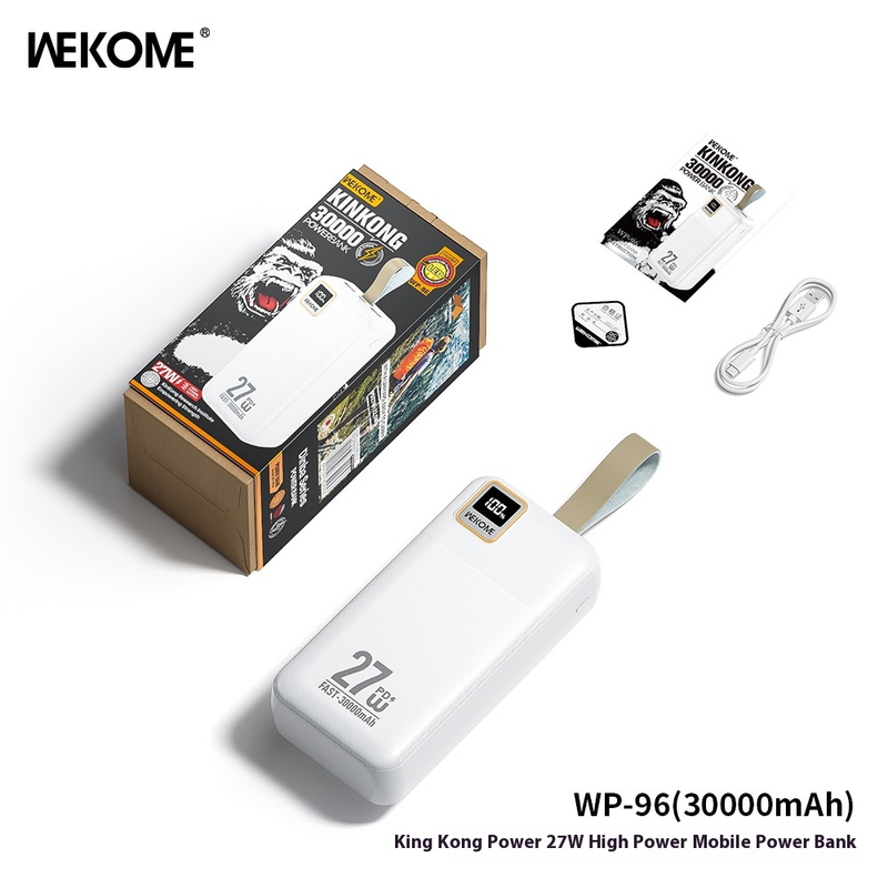 WEKOME Diamond Power Bank 100.000 mAh, tragbares 27-W-PD-Schnellladegerät mit LED-Licht, Notfall-Akkupack für den Außenbereich für Campingreisen, hohe Kapazität_voghion.com