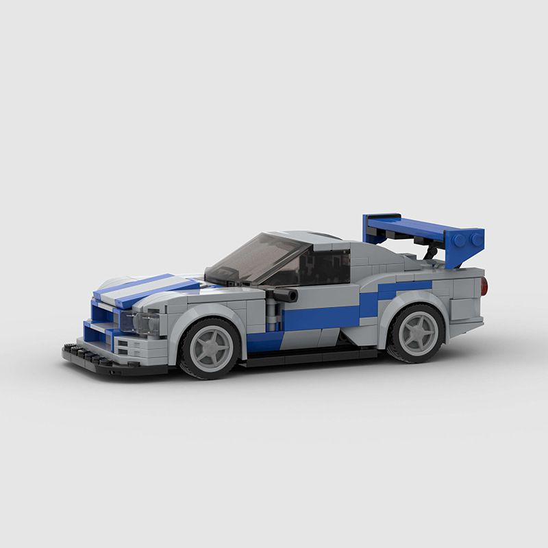 GTR Racing Car R34 MOC Small Particles Educational Building Blocks For Children Cross-Border_voghion.com