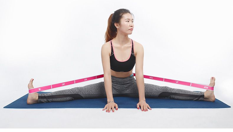 Jóga protahovací pás taneční protahovací pás smyčka jóga pilates fitness napínací pás digitální strečový elastický pás odporový pás_voghion.com