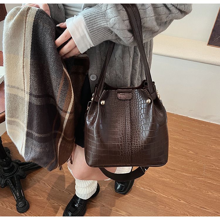 Advanced Crocodile Pattern Handbag for Women 2024 New Texture Single Shoulder Trendy Fashion Versatile Crossbody Bag_voghion.com