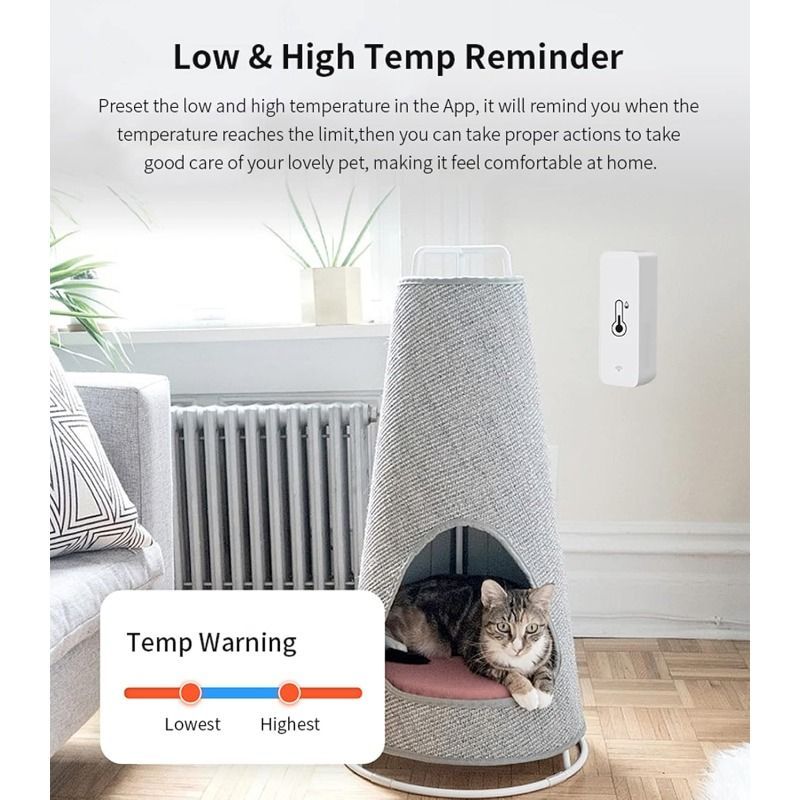 2-Pack WiFi Temperature Humidity Sensor: Indoor Thermometer Hygrometer With App Alert, Free Data Storage Export, Smart Temperature Humidity Monitor For Home Pet Greenhouse, Compatible With Alexa_voghion.com