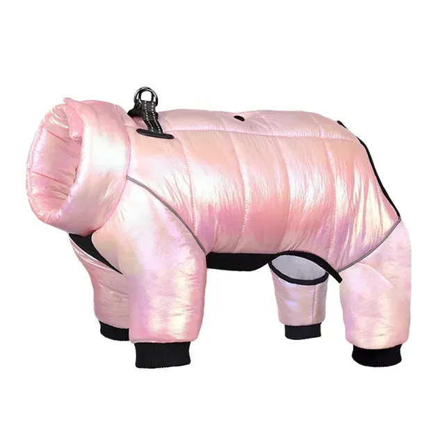 Giacca invernale impermeabile per cani di piccola taglia, tuta con collare integrato per cuccioli, cappotto riflettente per animali domestici, di PawParty Store_voghion.com